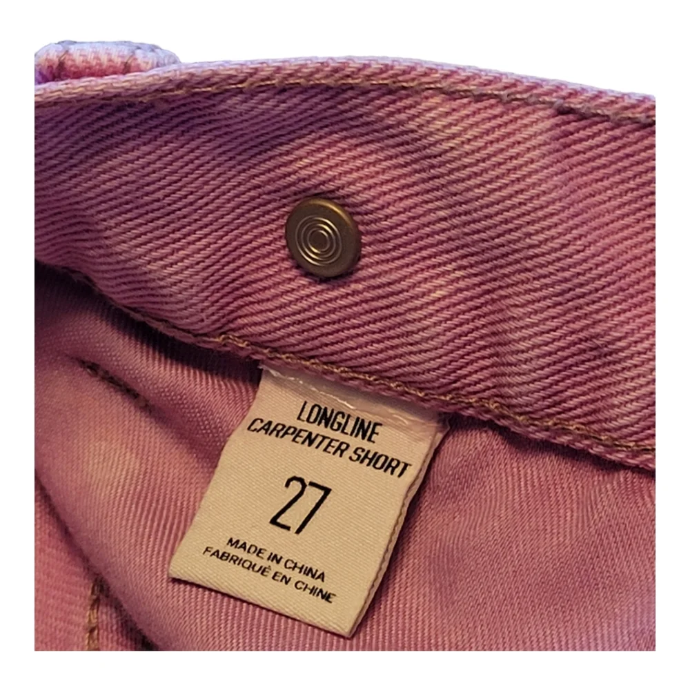 NEW Urban Outfitters BDG Longline Carpenter Purple Ombre Baggy Denim Shorts 27